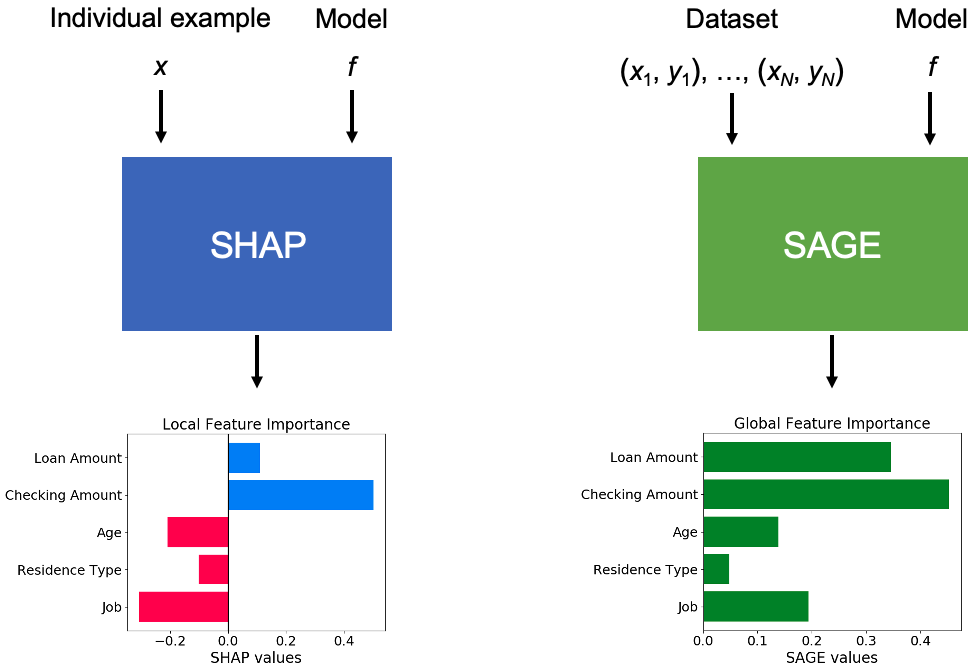 Explaining ML models with SHAP and SAGE